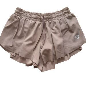 H2Gear Tan Athletic Shorts Lightweight Performance Faux Skirt